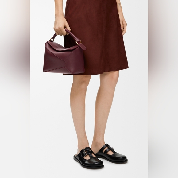 Loewe Small Puzzle Edge Bag Dark Burgundy - Picture 5 of 16